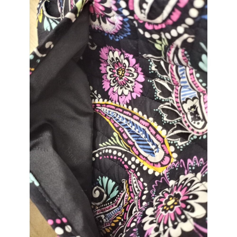 Vera Bradley Black Paisley Foldover Laptop Book Bag. - Picture 16 of 16